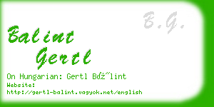 balint gertl business card